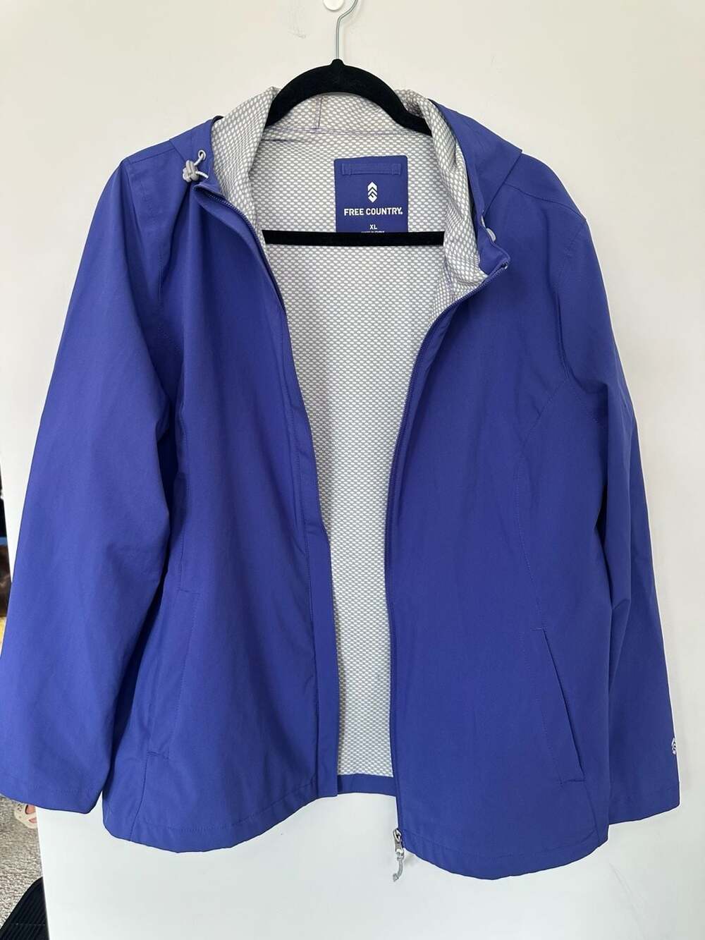 Free Country Women's Purple Waterproof Hooded Rain Jacket Size XL